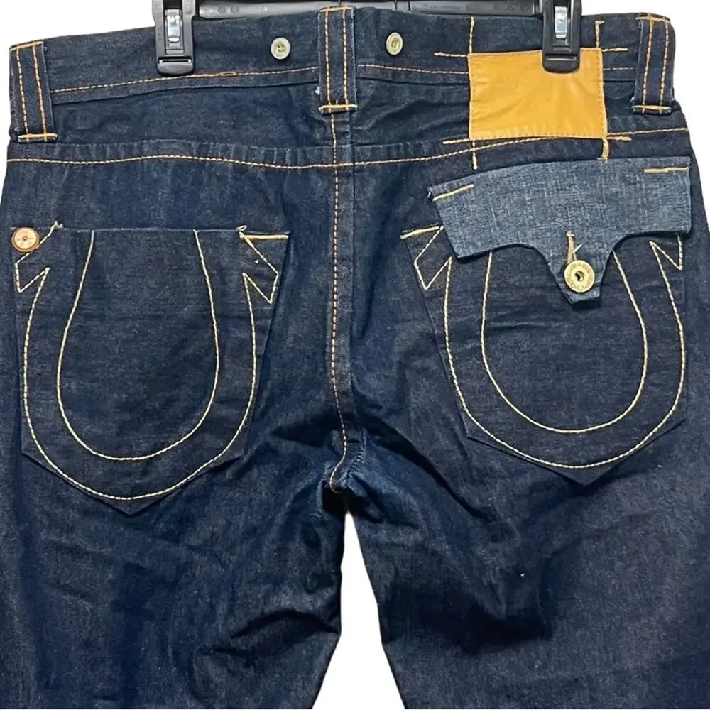 True Religion Limited Edition Button Fly Horseshoe Back Pockets Jean Men Size 36
